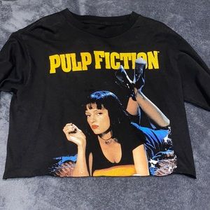Long sleeved cropped shirt Pulp Fiction